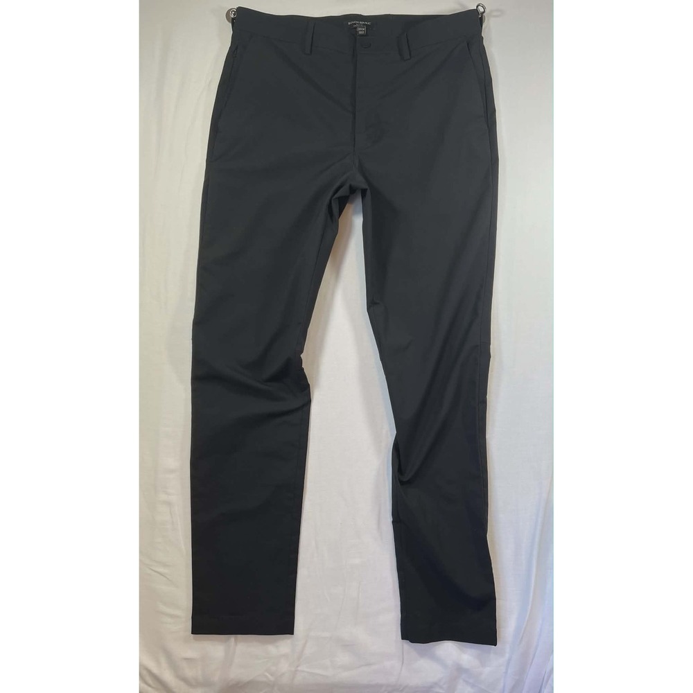 Banana Republic Mens Slim Fit Performance Pants Black 33x34 Technical Trousers